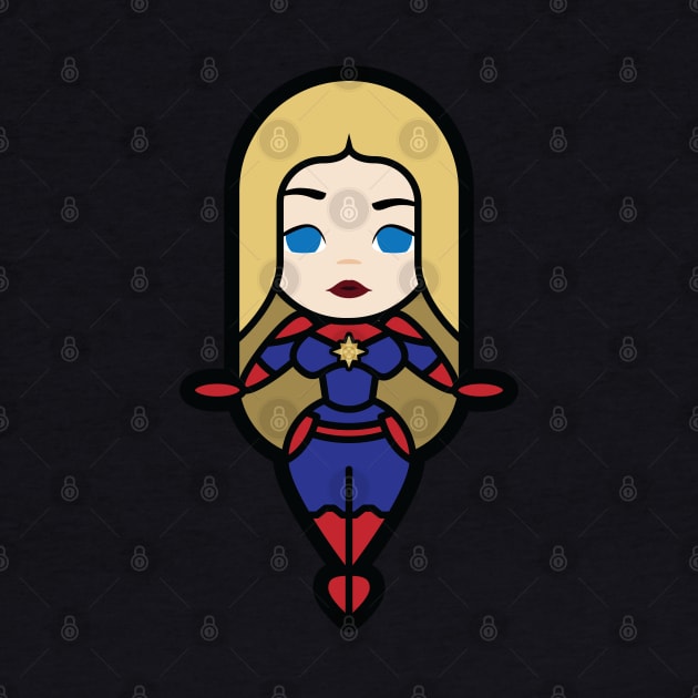 A Blonde Over Powered Female Superhero by Tooniefied